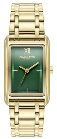 Olivia Burton Reloj Analógico de Cuarzo para Mujer Colección Grove con Correa de Acero Inoxidable de Color Dorado - 24000195