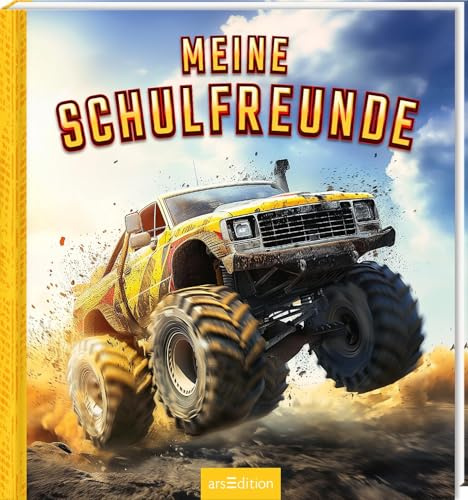 Meine Schulfreunde – Monstertruck: Freundebuch für die Grundschule | Geschenk für den Schulanfang für Kinder ab 5 Jahren