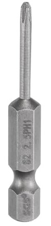 QUARKZMAN #1 Embout de tournevis cruciforme Phillips PH1 Tige hexagonale de 1/4 2 (50mm) Longueur Acier S2 magnétique de qualité industrielle 0.098 (2.5mm) Tige