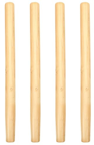 Toddmomy 4pcs Wooden Handles Replacement for Hoe Rake Axe Hardwood Material Durable Comfortable Grip