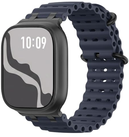 Verbessertes Ocean Armband, Kompatibel mit Apple Watch 42/44/45/46/49 mm | Für iWatch Ultra 3/2/1,S11/10/9/8/7/6/5/4,SE3/2/1,für Damen und Herren,Metallverschluss,Silikon,Sportarmband,Zweifarbig