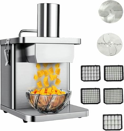 GFXYQPDNV Cutter di Verdure per Verdure Commerciali Inossidabile 304 Ad Alta Lunghezza Inossidabile, Macchina da Taglio Elettrico, Carota, Patate, Patate, Frantoio A Cubetti di Patate.