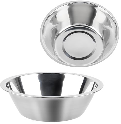 2 Stück Dick Edelstahl Hundenapf Food Grade Safe Haustier Katze & Hunde Futternäpfe und Wassernäpfe leicht zu reinigen (14cm/5.5in)