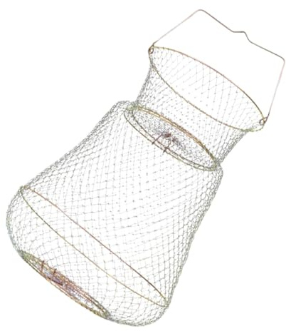 ifundom Rete da Pesca in Metallo Cestino per Pesca Pieghevole Rete di Protezione per Pesci Robusta e Resistente all Usura