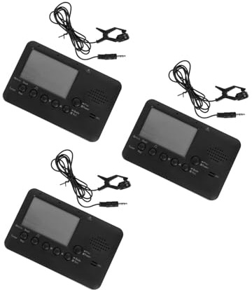 Kisangel 3 Sätze Elektronisches Blasinstrument Stimmgerät mit Großem LCD Display Kompaktes Tuning Werkzeug für Klarinette Saxophon Trompete Ergonomisch Einfach zu Bedienen Zubehör ohne