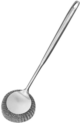 SAFIGLE Cepillo de Acero Inoxidable Cocina Resistente y Limpiador de Ollas Profundas y Utensilios Herramienta Duradera para Lavado de Platos