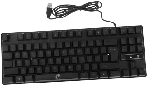 HOMSFOU Teclado Mecánico de Teclas para Retroiluminado Iluminación LED Teclado de Oficina para Uso Doméstico y Casa