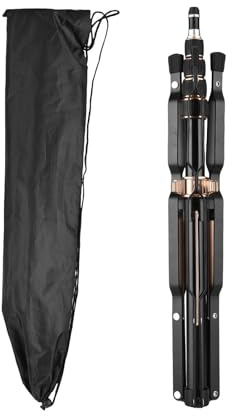 Cryfokt Trépied pour Appareil Photo Portable avec Colonne Centrale Réglable pour Les Voyages, Trépied Léger à 5 Sections avec Support Triangulaire Robuste, Compact et Facile à Transporter, Idéal