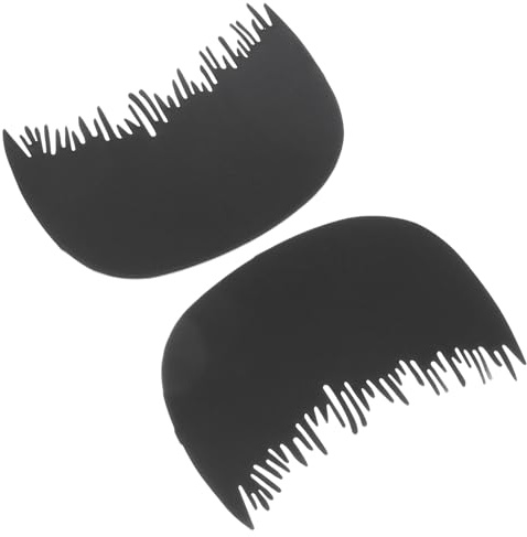 STOBAZA Pettine per Fibre Capillari Protezione Nera in Plastica 2 Pezzi per Contorno Frontale Naturale Uomo Donna