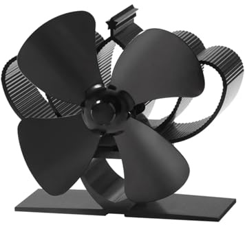 Mini-Kaminlüfter mit 4 Flügeln, wärmebetriebener Ofen, Holzofen, Heizung for warmes Zuhause im Winter(Stove Fan)