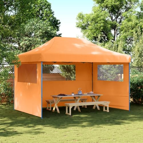 Tenda pop-up per feste con 3 pareti laterali, tenda pieghevole con finestre trasparenti, tessuto Oxford con rivestimento in PVC, struttura in acciaio verniciato a polvere per feste, matrimoni