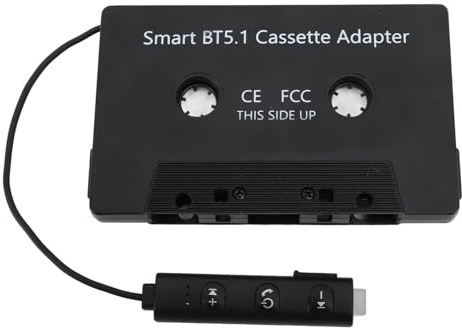 HUSHUI Adaptador de Cassette Bluetooth Universal Inalámbrico Bluetooth 5.1 Transmisión de Música para Coches y Camiones con Reproductor de Cassette 1 Unidad