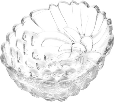 Noritazeh Lot de 6 bols en Verre Transparent Design Ananas | Bols à Dessert, Glace, Fruits, Apéritifs et Snacks, Élégantes et Réutilisables