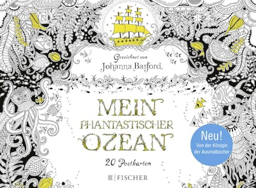 Phantastischer Ozean - Postkartenbuch: Von der Königin der Ausmalbücher (Malbuch für Erwachsene)