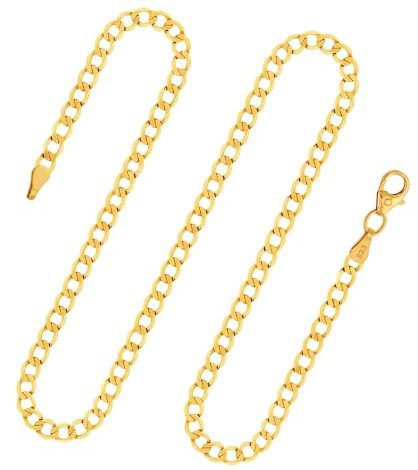 8 Karat 333 Gold Panzerkette Damen Herren Echtgold 3.3 mm - Länge wählbar