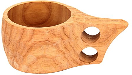 Kitchnexus Tasse en Bois Naturel du Lait d'eau Style Nordique au Petit Déjeuner et Activités à l'intétieir Environ 260ml