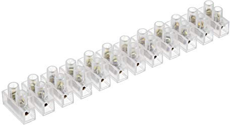 sourcing map Terminal Strip Screw Terminal Barrier Block 10A 12 Position Dual Row Type H Wire Connector