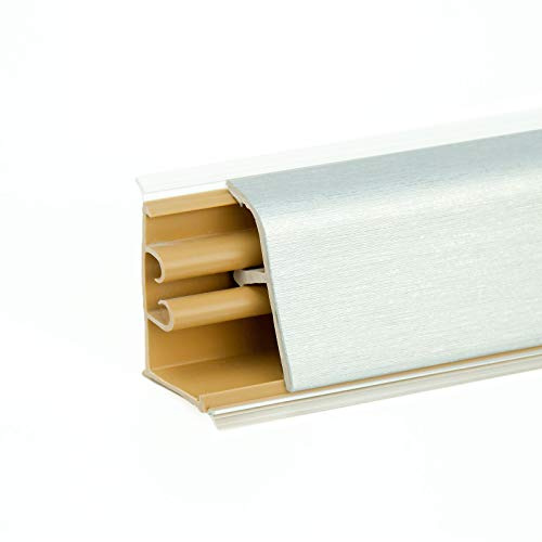 DQ-PP 1,5m WINKELLEISTE – Aluminium satin – 37 x 24mm – PVC – GRATIS Schrauben – Küchenleiste Arbeitsplatte Abschlussleiste Leiste Küchenabschlussleiste Wandabschlussleiste Tischplattenleisten