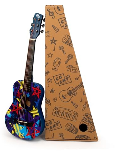CB SKY 30-inch Junior/Student CLASSICAL Guitar Pink/Beginner/Kids (Blue)