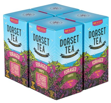Dorset Tea Fruit Infusions Foraged Fruits 20 Sachets 40g-4 Pack