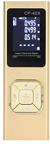 Laser Distance Meter, Various Measurement IP54 Waterproof Portable Switchable Units High Accuracy Digital Range Finder with Mute Setting for Outdoor (40meter)