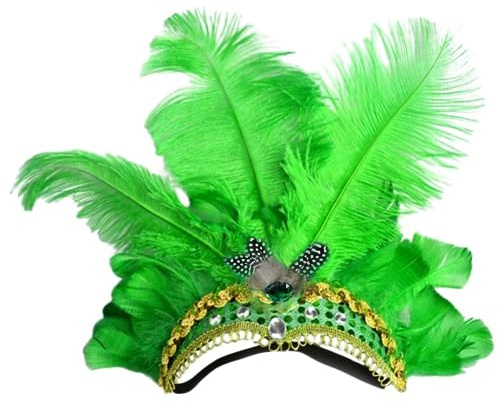 Stakee Vintage Stirnband Carnival Feather Stirnband Vintage Gatsby Stirnbandfarbe Kopfstück Carnival Accessoire