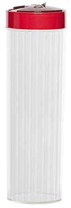 Airtight Food Storage Containers Tall Clear Plastic Spaghetti Containers With Easy Lock Lids For Kitchen Pantry Organization And Storage Rmk660 (Red, One Size)