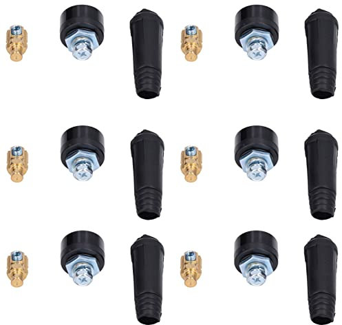 10 Set WIG-Schweißkabel-Plattenverbinder 10–25 EU-Stil, Gummi, Messing, Schweißkabelverbindung, Schnellverbinder, Steckdosen-Set
