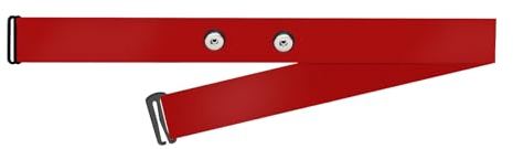 FITCENT Fascia Elastica Regolabile per Cardio Frequenzimetro per Garmin, Wahoo, Polar H10, Coospo,Magene, Bryton,LIVLOV (Rosso)