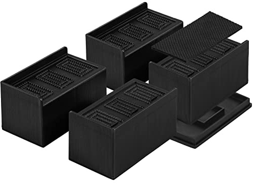 Uping 4 Stück Hochwertige verstellbare Möbelerhöher - Betthöher, Tischerhöher, Stuhlerhöher, Sofaerhöher (Zunahme der Höhe 5,5 cm)