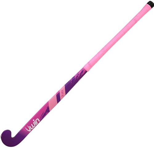 Loops Hockeyschläger aus Maulbeerholz, 94 cm, Rosa/Violett – Ultrabow Micro Comfort Grip