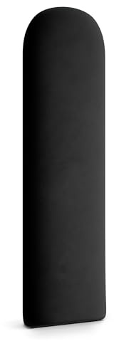 Muralo - Panel acolchado de tela para cojín de pared de terciopelo, para dormitorio, salón, cama, tapizado de pared, cabecero de cama, cojín lumbar, cojín acolchado de terciopelo mágico (negro, 30 cm