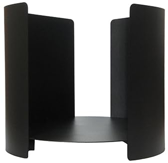 LIMAC Design ARENA Kaminholzregal aus Stahl, Kaminholztasche für den Innenbereich, Kaminholzkorb mit gummierten Rädern, Original und hergestellt in Italien. (schwarz)