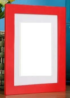 JHJRYGKI Rahmen Holzrahmen für Leinwandgemälde Bilderrahmen Schwarz Weiß Holzfarbe Fotorahmen-Rot-13x18cm