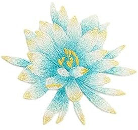 XDNHD 13 x 11 cm, 2 Stück Begonien-Blumen-Stickerei-Aufnäher für Kleidung, Jeans, zum Aufnähen