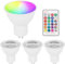 ZONJIE GU5.3 Light Bulbs Colour Changing - 4Pack 5W GU5.3 Smart Bulb Dimmable, 40W Equivalent, LED Spot Lights GU5.3 Bulbs with Remote Control, RGBCW Light