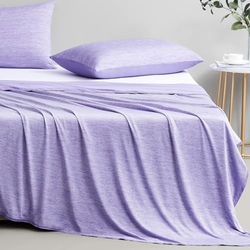 Elegear Manta de Enfriamiento 150×200 cm, Diseño de Material de Doble Cara, Fibra de Enfriamiento Japonesa ARC-Chill Q-MAX> 0,5, Calor del Cuerpo Absorbido, Manta de Cama, Sofá, Manta de Bebé, Púrpura