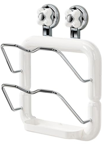Suction Cup Pot Lid Rack, Anti-Slip Lid Organizer, 2-Tier Pot Lid Rack, Pan Lid Organizer, Pot Lid Rack, Reusable Lid Holder, Cabinet Door Lid Rack, Wall Pot Lid Holder, Pot Lid Storage