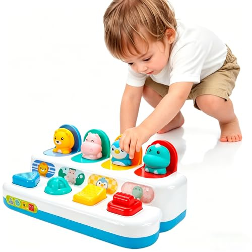 GDJIAJT Jouets pop up pour enfants à partir de 12 mois, jouets Montessori à partir de 1 an, pour la motricité fine à partir de 6 mois, développement cause et effet