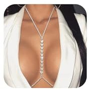 TELAIN Gold Body Chain with Elegant Design, Rhinestones and Stars, Versatile for Casual and Formal Wear, Belly Chain and Waist Chain Accessory for Any Occasion