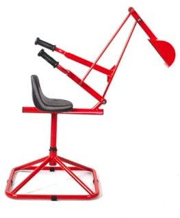 SportFit Standbagger für Kinder, Rot, 100 x 47 x 83 cm, Drehbar, Sitzhöhe 44 cm