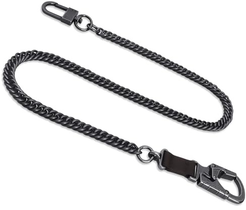 Ahiller Chaîne de Portefeuille Homme Acier Inoxydable, Gunmetal-BK