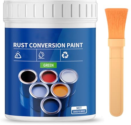 Weatherproof Rust Converter Paint for Metal, Water-Based Anti-Rust Coating & Primer for Metal Surfaces, Protective Sealant for Cars, Fences, Industrial Use (Grey)