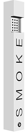 Posacenere da Esterno a Muro per Patio, Design a Parete, Contenitore per Mozziconi di Sigaretta, In Acciaio Inox Spesso 201, Contenitore per Portacenere da Esterno(White)