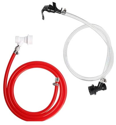 FZCXHONJ Ensemble de Conduite de gaz pour bière 5/16 pour Brassage Maison, Robinet à Bille pour gaz/Liquide et Pique-Nique, Distributeur de bière avec Tube en PVC pour Accessoires de Brassage Maison
