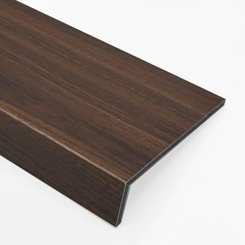 Cubierta para alféizar de ventana, Protector para alféizar de ventana, Placa de repuesto impermeable y cortable para ventanas Para casa, hotel, cocina, baño, exterior(Dark brown,40x10cm(15.7x4))