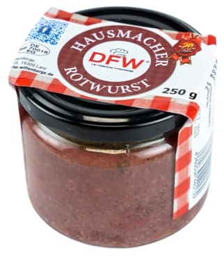 Hausmacher Rotwurst 250g (Glas) Wurstkonserve | Hausmacher Qualität | DFW (1229)