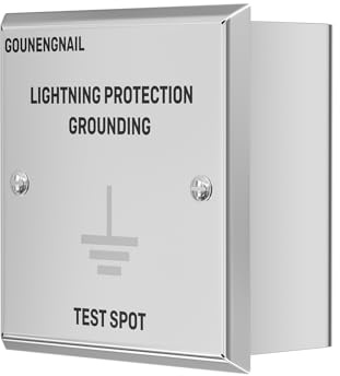 Weatherproof Lightning&Grounding Protection Spot Observation Box, 7.8'' ×7.8'' ×3.8'' Stainless Steel 304 Instrument Protection Box (7.8'' ×7.8'' ×3.8'')