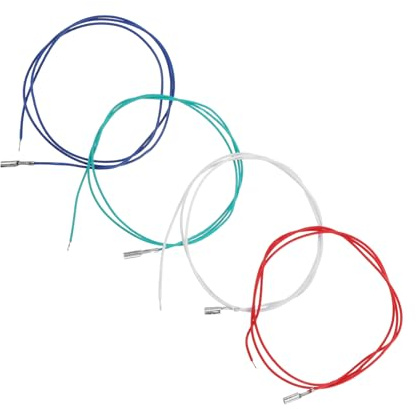 BESPORTBLE Accesorio de Repuesto para Fonógrafo y Tocadiscos 4 Cables de Cobre Estéreo, Alta Compatibilidad y Fácil Identificación para Conexiones Claras