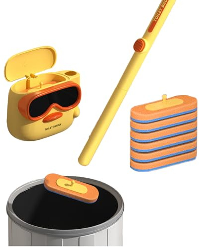 Toilet Brush - Duck Shaped Bathroom Wall Cleaning Accessories - Toilet Scrubber for Motorhome, Apartment, Camper, Car, Bathroom, Dorm